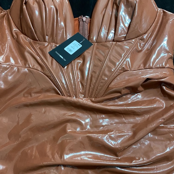 Fashion Nova | Dresses | Fashion Nova Midnight City Latex Midi Dress 2x |  Poshmark